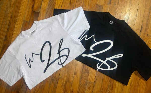 Two White and Black T-Shirts